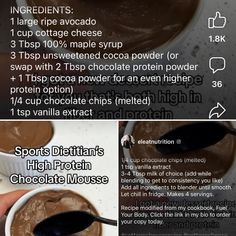 instructions for making chocolate pudding in a bowl