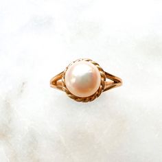 Vintage Pearl Ring 14k Yellow Gold Pearl 6.7mm 2.5gm Size 5 Sizing Available With Fee Contact Us To Have It Added To The Price Before Check Out. Thank You For Visiting Our Shop! Visit Our Website Dmkjewelry.Com Also Follow Us On Instagram Https://Www.Instagram.Com/Dmkjewelry_/ Vintage Pearl Ring, Pearl Rings Vintage, Gold Pearl Ring, Vintage Pearl, Ring Color, Vintage Pearls, Gold Pearl, Pearl Ring, Gold Yellow