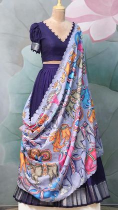 Narayanpet Lehenga, Dress Designs For Stitching, Admiral Blue, Stylish Kurtis Design, Simple Lehenga, Latest Model Blouse Designs