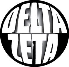 the delta logo in black and white, with the letters delta on it's center circle