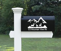 a mailbox with the mountain view logo on it