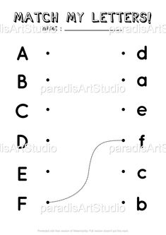 the letters and numbers are drawn in black ink on white paper, which reads match my letters