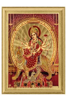 Amazing golden foil print of Goddess Durga with red background, also known as Devi, Shakti, and Parvati, is perfect for your altar, home, or office. Click to shop this beautiful picture and browse the many Hindu Deity paraphernalia! 🤍🤍🤍 Visit the shop for more - gopalislittleshop.etsy.com Shiva Meditation, Photos Of Lord Shiva, Ganesh Images, Kali Goddess, Lord Krishna Wallpapers, Goddess Artwork, Radha Krishna Photo, Krishna Wallpaper, Krishna Photos