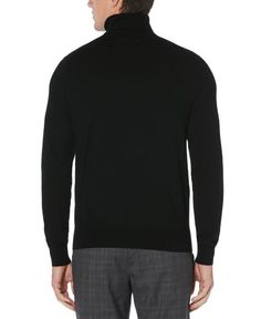 Solid Tech Knit Turtleneck Sweater | Perry Ellis Mens Turtleneck, Coffee Sweater, Weather Seasons, Perry Ellis, Knit Turtleneck Sweater, Sweater Shop, Turtleneck Sweater, Black Sweaters, Classic Looks