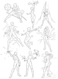 an image of various poses for the character in spider - man and the waspman