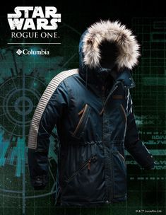 Star Wars Rouge One Men's Captain Cassian Andor Rebel Parka by Columbia Sportswear.  I don't care if this is for guys, I'll get the smallest size.  :) Rouge One, Star Wars Jacket, Cassian Andor, Star Wars Rogue One, Star Wars Jewelry, Rogue One, Star Wars Costumes, Star Wars Wallpaper, Columbia Jackets