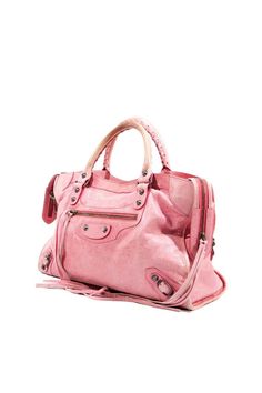 Pink Balenciaga Bag, Balenciaga Mini Bag, Pink Balenciaga, Balenciaga Style, Dream Bag, Gray Handbags, Girls Handbags, Togo Leather