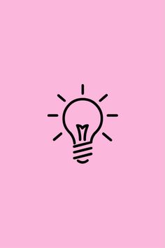 a light bulb on a pink background