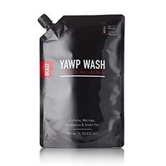 Beast Yawp All-in-1 Wash, Body Hair & Beard Shampoo & Bodywash Refill, Large 1 Liter 33.8 fl oz Body Beast, Beard Shampoo, Grapefruit Seed Extract, Refill Pouch, Apple Fruit, Herbal Extracts, Cruelty Free Beauty, Flower Extract, Lavender Oil