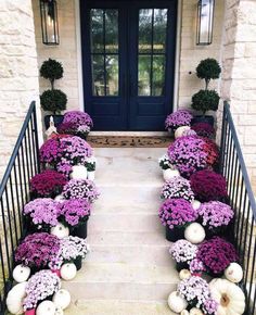 an instagram page with flowers on the front steps