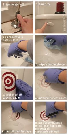 instructions on how to clean a bathroom sink