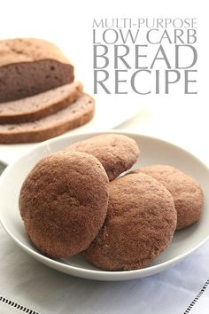 the ketogenic bread cookbook is shown on a white plate with chocolate cookies