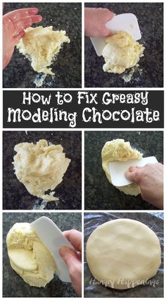 how to fix greasy modling chocolate - step by step instructions on how to make it