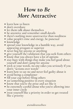 How To Be The Most Attractive Person, Motivation To Get Life Together, Building A Better Life Quotes, How To Be More Self Confident, Build Self Confidence Woman, How To Be Bubbly Person, Ways To Be A Better Person, Improving Self Confidence, How To Self Improve