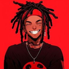 Pfp Dark, White Pfp, Red Anime, Model Art, Fashion Portrait, Dreadlocks, Fan, Red