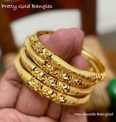 Dubai Gold Bangles, 24K Dubai Gold Plated Bangles, Wedding Jewelry Bangles, Gold Bracelet, African Gold Jewelry, Nigerian Jewelry, Gift for Her Handmade Bangles Stack These beautiful gold bangles for bold look. Openable bracelets for easy use. Stackable bracelets Suitable for all occasions, wedding, Party, day and night Size: 2.36 inches - 2.44 inch approx. Can Open Handmade gold jewelry bracelets  Combes with box that's great for gift-giving. Jewelry Bangles Gold, African Gold Jewelry, Nigerian Jewelry, Dubai Gold Bangles, Bridal Crown Crystal, African Gold, Jewelry Bangles, Unique Bangle, Bangles Gold