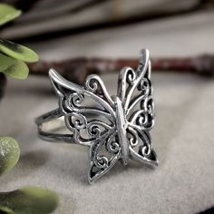 The butterfly spirit animal is one of the most symbolic animals that's associated with personal transformation. Beautiful craftsmanship and exquisite detail by Professional Artist. Stamped/Marked 925 Retains its value as a noble metal as well as its natural beauty and its highly conductive qualities. Fast Secure Shipping/Combined Shipping Available Silver Butterfly Filigree Jewelry, Silver Filigree Butterfly Jewelry, Bohemian Butterfly Jewelry With Pierced Design, Bohemian Butterfly Ring As Gift, Bohemian Butterfly Ring As A Gift, Silver Butterfly Rings With Butterfly Charm, Adjustable Silver Butterfly Ring, Bohemian Sterling Silver Butterfly Ring, Butterfly Spirit Animal