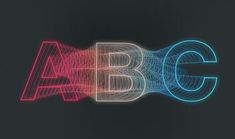 the word abcg is made up of lines and letters that appear to be colored