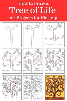 how to draw a tree of life art projects for kids