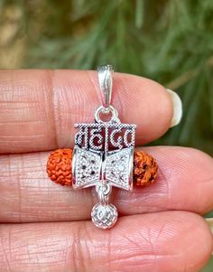 925 Silver + 5 Mukhi RUDRAKSHA Panchmukhi Rudraksh 5 Face Rudraksham Locket, Lord Shivas Pendant, Yoga Prayer Healing, Health by ArtisanCraftedJewelz on Etsy