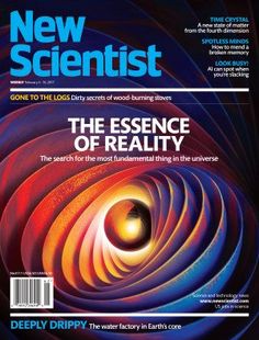 the cover of new scientist magazine with an image of a colorful spiral design on it