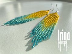 Yellow seed bead earrings Turquoise beaded earrings Gradient czech beads earrings Long bohemian earrings Tassel earrings Indian earrings Bohemian Turquoise Earrings With Tiny Beads, Turquoise Earrings With Dangling Beads For Summer, Bohemian Turquoise Beaded Earrings For Summer, Turquoise Bohemian Beaded Earrings For Summer, Bohemian Earrings With Tiny Beads For Summer, Bohemian Summer Earrings With Tiny Beads, Turquoise Handwoven Beaded Earrings With Round Beads, Handwoven Beaded Earrings With Round Beads For Summer, Turquoise Handwoven Drop Beaded Earrings