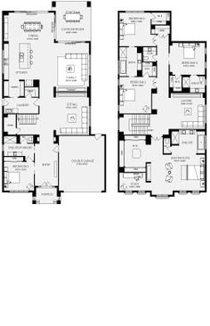 the floor plan for an apartment building with four floors and three levels, in different sections