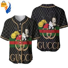 Introducing the Gucci Mickey Luxury Brand Baseball Jersey, a true masterpiece of style and quality. Made from premium materials, this Jersey Shirt Outfit, Gucci Mickey Mouse, Mickey Mouse Baseball, Clothes Sport, Buy Louis Vuitton, Baseball Jersey Shirt, Sports Uniforms, Buy Gucci, Trending Fashion Outfits