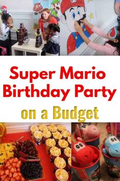 kids are gathered around a birthday party on a budget