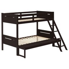 the bunk bed is made up with two sets of stairs