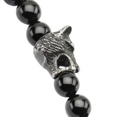 This Dark Spear Tip men's black agate bead necklace has the look of a Middle Ages relic that could have been worn by a powerful medieval warrior. This edgy necklace is loaded with protective symbolism that honors the strong, warrior spirit that lives within you. The sharply tapered 3D spear tip is expertly forged from oxidized 316L stainless steel. The oxidation process uses a controlled acid bath to give the top-grade steel a blackened, age-old appearance. This spear tip literally looks like it Edgy Necklace, Acid Bath, Mens Beaded Necklaces, Warrior Spirit, Wolf Head, Black Agate, Agate Beads, Middle Ages, Beaded Chain