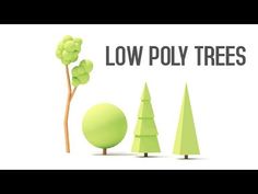 the low poly trees are green in color