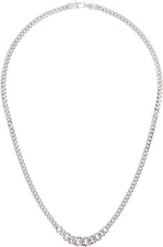 Curb chain necklace in rhodium-plated recycled sterling silver. · Lobster-clasp fastening · L20.5 Supplier color: 925 silver Tom Wood, Curb Chain Necklace, Accessories Jewelry Necklace, Wood Jewellery, Recycled Sterling Silver, Watch Necklace, Curb Chain, Silver Pendant Necklace, Rhodium Plated