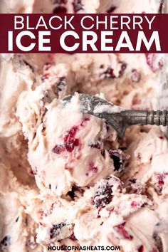 This Black Cherry Ice Cream recipe combines the rich, fruity flavor of dark sweet cherries with the creamy goodness of a classic ice cream base! It's a simple recipe that delivers a luxurious dessert that's perfect for a hot summer day and sure to become a favorite in your household! | black cherry ice cream recipe | black cherry ice cream homemade | black cherry ice cream dessert | easy black cherry ice cream | black cherry desserts | homemade black cherry ice cream recipes Black Cherry Ice Cream Recipe, Ice Cream Desserts Easy, Black Cherry Ice Cream, Cherry Vanilla Ice Cream, Cherry Ice Cream Recipe, Desserts Homemade, Cherry Ice Cream, Ice Cream Base, Cherry Desserts