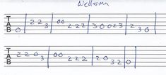 a sheet music note with the words'welcome'and'abc'written in cursive writing