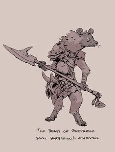 Anthropomorphic Character Design, Hyena Character Design, Gnoll Dnd, Dnd Gnoll, Gnoll Character Art, Hyena Character, Dnd Ocs, Childrens Books Illustrations