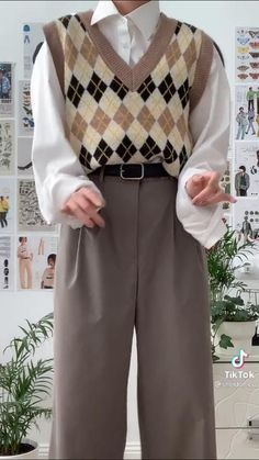 Brown Outfits, Academia Outfits, Outfits Retro, 1 Y 2, Stil Inspiration, Mein Style, Tomboy Fashion, 여자 패션