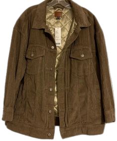 Oversized Winter Shacket With Corduroy Collar, Urban Outfitters Cotton Outerwear For Fall, Oversized Brown Corduroy Outerwear, Oversized Casual Corduroy Outerwear, Oversized Corduroy Shacket For Winter, Oversized Corduroy Casual Outerwear, Oversized Corduroy Outerwear For Work, Oversized Corduroy Outerwear With Pockets, Urban Outfitters Cotton Outerwear With Pockets