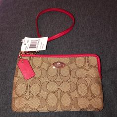 Never Used Coach Wristlet Wallet. Coach Clutch With Zipper Closure, Brown Pouch Wristlet For On-the-go, Coach Clutch Wristlet For Travel, Coach Travel Wristlet Clutch, Brown Coach Bag With Wrist Strap, Grey North Face Jacket, Coach Wristlet Wallet, Acid Bath, Trashy Outfits