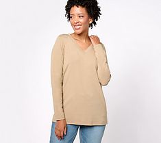 When you just want to keep it simple, this Primabelle knit top delivers a versatile option that goes with just about everything in your wardrobe. From Belle by Kim Gravel. Versatile Knit V-neck Tops, Versatile V-neck Tops For Winter, Fine Knit V-neck Top With Relaxed Fit, Relaxed Fit V-neck Knit Top For Everyday, Spring V-neck Top For Layering, Solid V-neck Knit Top For Layering, Spring Everyday V-neck Top, Versatile Stretch V-neck Knit Top, Versatile V-neck Knit Top For Fall