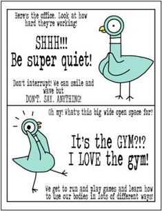 a comic strip with an image of a bird and the caption that says, it's the gym i love the gym