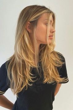 Blonde Hair Looks, Hair Inspo Color, Long Hair Cuts, Layered Haircuts, Layered Hair