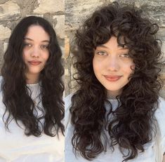 Curly Wolf Cut Long, Curly Haircut Before And After, Shaggy Curly Haircut, Undercut Curly Hair, Wet And Wavy Hair, Natural Curly Hair Cuts, Short Hair Undercut, Layered Haircuts For Medium Hair, Goth Hair