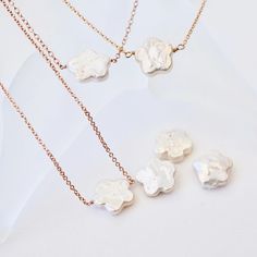 Flower Pearl Necklace - JewelLUXE Wedding Charm Necklace With Delicate 14k Gold Filled Chain, Delicate 14k Gold Filled Charm Necklaces With Pearl Pendant, Delicate 14k Gold-filled Charm Necklace With Pearl Pendant, Delicate Pearl Pendant Charm Necklace, Delicate Chain 14k Gold Filled Charm Necklace For Wedding, Gold Pearl Flower Necklace For Gift, Elegant Flower Necklace With Pearl Chain As Gift, Elegant Pearl Chain Flower Necklace As Gift, Elegant Flower Necklace With Pearl Charm