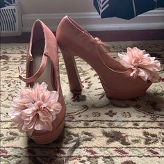 These Shoes Are Just Fabulous! Brand New & Never Worn Purchased From Modcloth Color Is Best Described As Mauve Or A Darker Blush Pink Pinup Shoes, Denim Skirt Women, Mary Jane Heels, Skirt Women, True Quotes, Mary Janes, Shoes Women Heels, Blush Pink, Denim Skirt