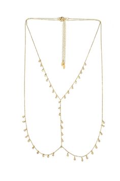 Brand: Ettika gold tone plated Crystal Fringe, Clear Crystals, Clear Crystal, Gold Tones, Plating, Pendant Necklace, Chain, Crystals, Pendant