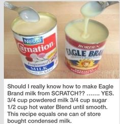 an article about how to make eagle brand milk