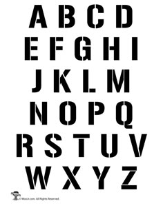 the alphabet is black and white with letters in each letter, which have been cut out into