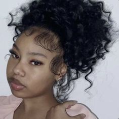 Drill Rappers, Quick Natural Hair Styles, Cute Curly Hairstyles, Hairstyle Inspo, Pretty Braided Hairstyles, Hairdos For Curly Hair, Natural Curls Hairstyles