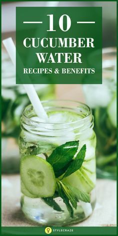 cucumber water recipes and benefits